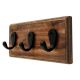 Black Iron Wooden Wall Hooks